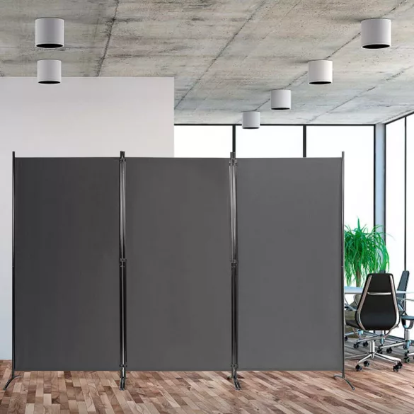 Mobile Room Divider 260x180cm, Grey