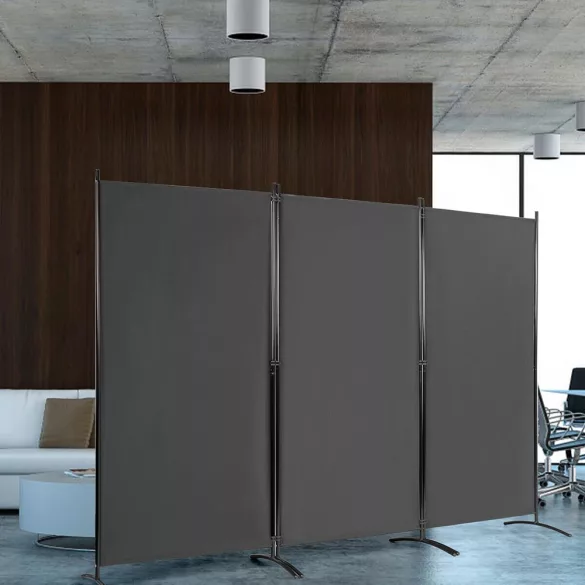 Mobile Room Divider 260x180cm, Grey