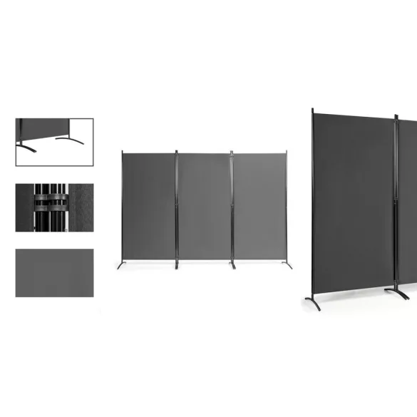 Mobile Room Divider 260x180cm, Grey