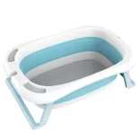 Foldable Baby Bathtub with Net, 2 Colors - Blue