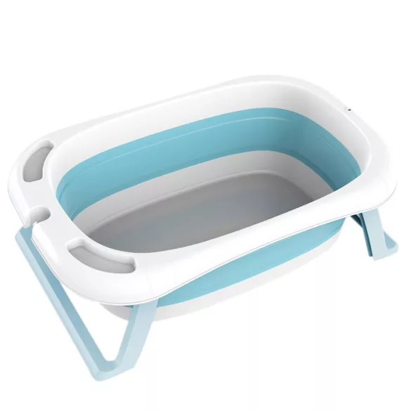 Foldable Baby Bathtub with Net, 2 Colors - Blue