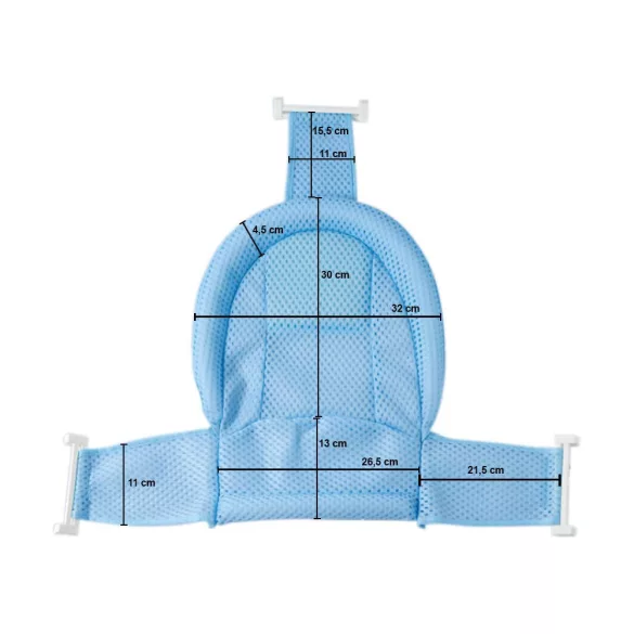 Foldable Baby Bathtub with Net, 2 Colors - Blue