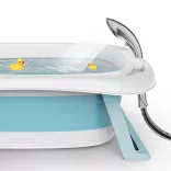 Foldable Baby Bathtub with Net, 2 Colors - Blue