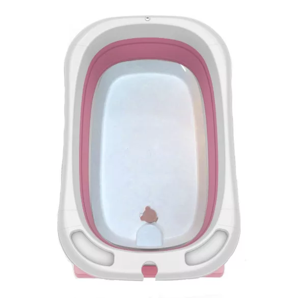 Foldable Baby Bathtub with Net, 2 Colors - Pink