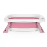 Foldable Baby Bathtub with Net, 2 Colors - Pink