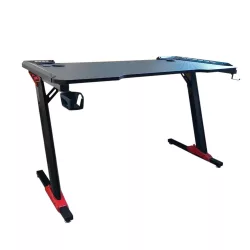   Professional Gaming Desk with Carbon Fiber Coating and LED Lighting