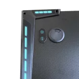 Professional Gaming Desk with Carbon Fiber Coating and LED Lighting