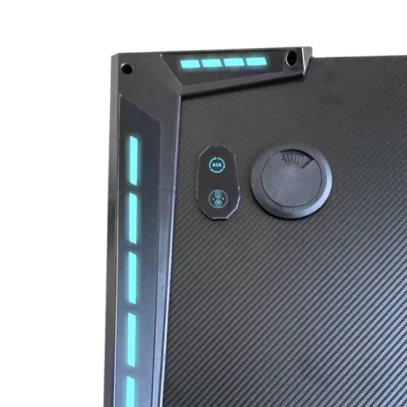 Professional Gaming Desk with Carbon Fiber Coating and LED Lighting