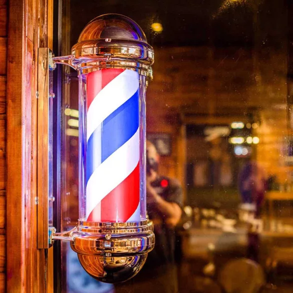 Illuminated Barber Shop Sign