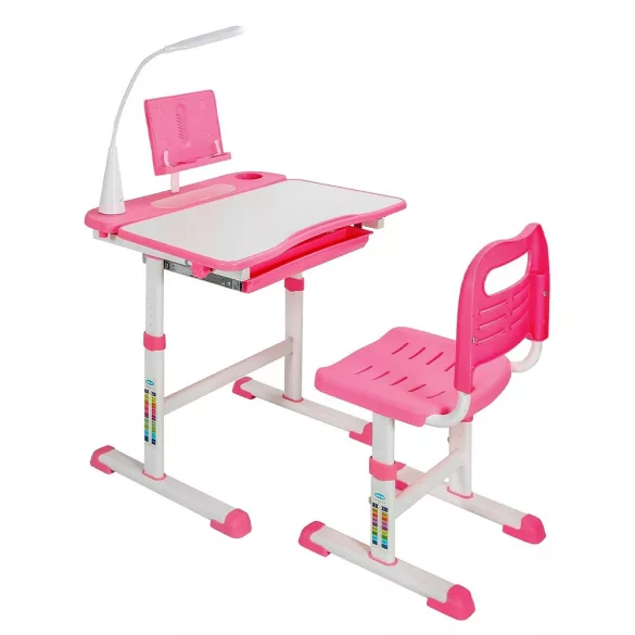Adjustable Height Multi-Functional Kids Desk - Pink