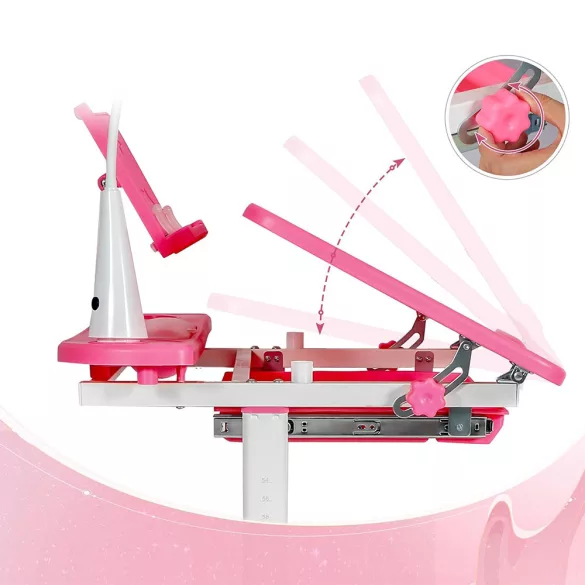 Adjustable Height Multi-Functional Kids Desk - Pink