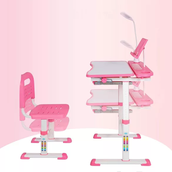 Adjustable Height Multi-Functional Kids Desk - Pink