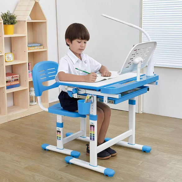 Adjustable Height Multi-Functional Kids Desk - Blue