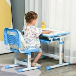 Adjustable Height Multi-Functional Kids Desk - Blue