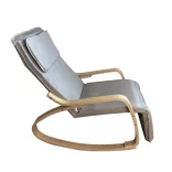 Rocking Chair with Adjustable Footrest - Grey