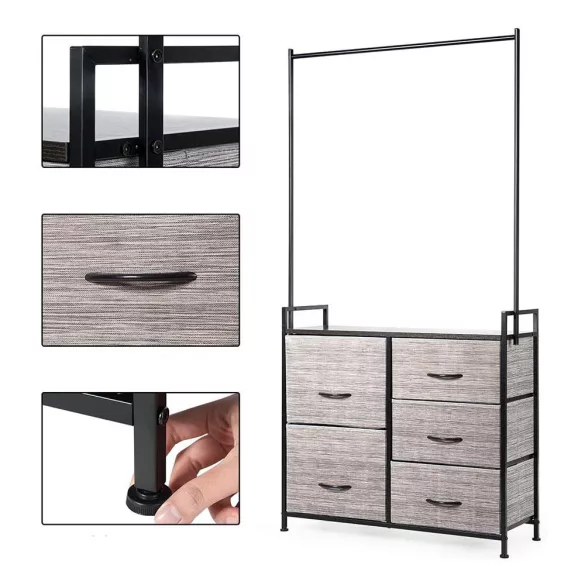 Mobile Drawer Clothing Rack