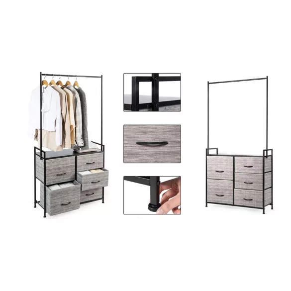 Mobile Drawer Clothing Rack