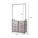 Mobile Drawer Clothing Rack