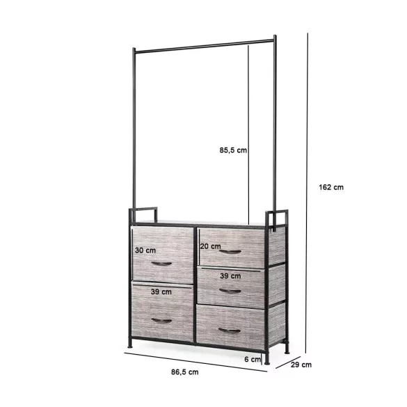 Mobile Drawer Clothing Rack