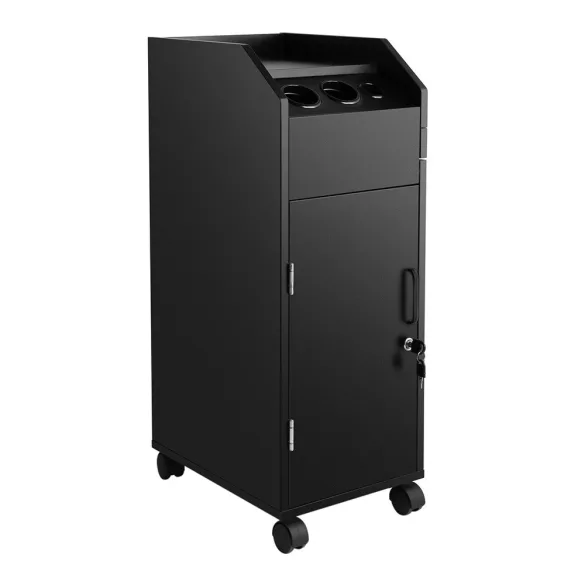 Beauty Lockable Trolley in Multiple Colors - Black