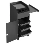 Beauty Lockable Trolley in Multiple Colors - Black