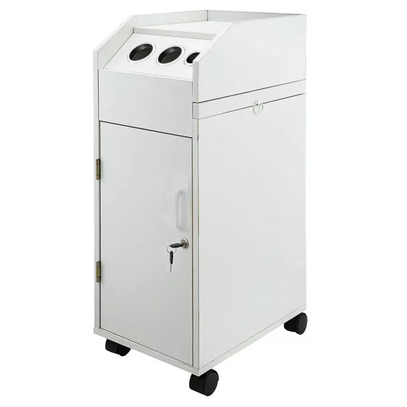 Beauty Lockable Trolley in Multiple Colors - White
