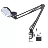 Table-mounted, 2-lens LED Magnifier