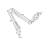 Table-mounted, 2-lens LED Magnifier