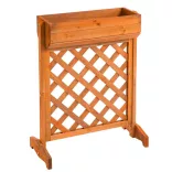 Wooden Flower Box with Trellis