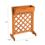 Wooden Flower Box with Trellis
