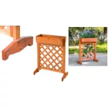 Wooden Flower Box with Trellis