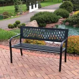 Garden bench, multiple types - lattice
