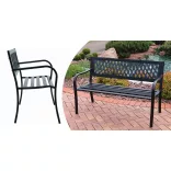 Garden bench, multiple types - lattice