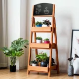 3-tier wooden storage with chalkboard