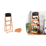 3-tier wooden storage with chalkboard