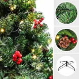 LED Christmas Tree in Various Types, Warm White - 100 LEDs, 120 cm