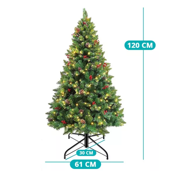 LED Christmas Tree in Various Types, Warm White - 100 LEDs, 120 cm