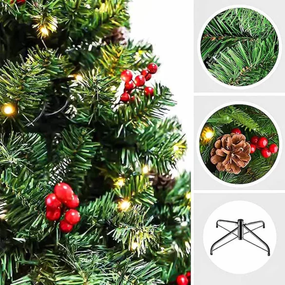 LED Christmas Tree in Various Types, Warm White - 180 LEDs, 150 cm