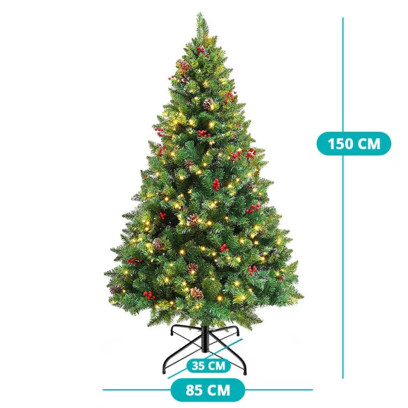 LED Christmas Tree in Various Types, Warm White - 180 LEDs, 150 cm