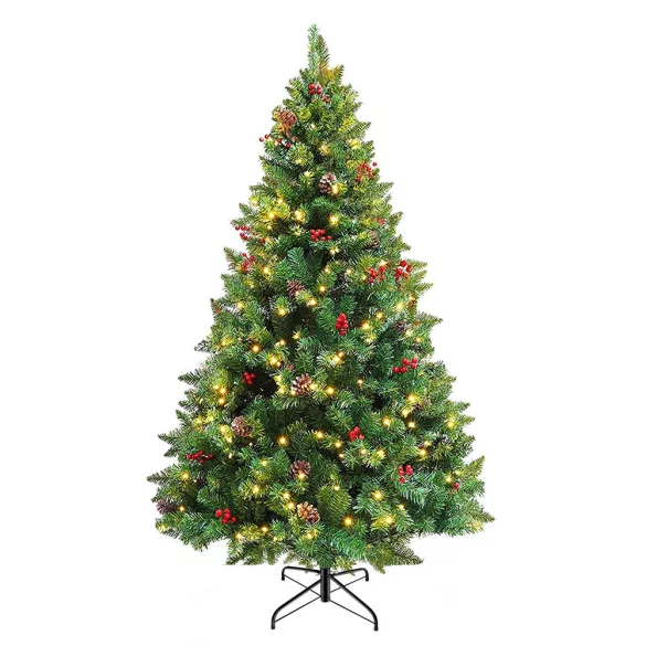 LED Christmas Tree in Various Sizes, Warm White - 320 LEDs, 210 cm