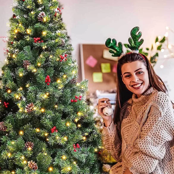 LED Christmas Tree in Various Sizes, Warm White - 320 LEDs, 210 cm