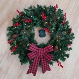Christmas Door Wreath 60 cm with 50 LEDs