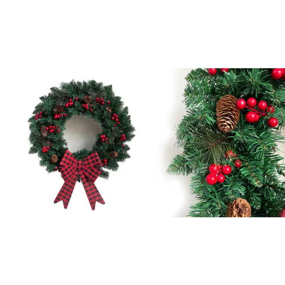 Christmas Door Wreath 60 cm with 50 LEDs