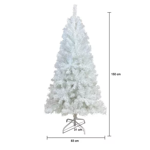 White Artificial Christmas Tree - Available in Multiple Sizes - 150 cm