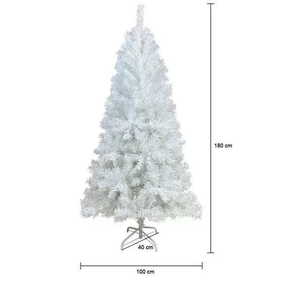 White Artificial Christmas Tree - Available in Multiple Sizes - 180 cm