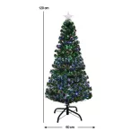 Artificial Christmas Tree with Fiber Optics and Colorful LED - 120 cm