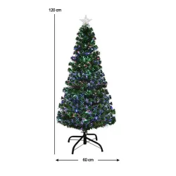  Artificial Christmas Tree with Fiber Optics and Colorful LED - 120 cm