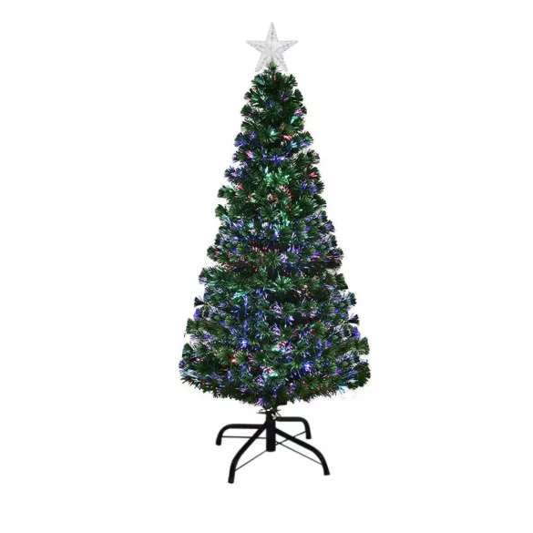 Artificial Christmas Tree with Fiber Optics and Colorful LED - 120 cm