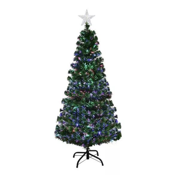 Artificial Christmas Tree with Fiber Optics and Colorful LED - 150 cm