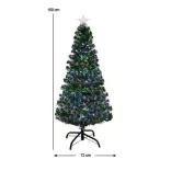 Artificial Christmas Tree with Fiber Optics and Colorful LED - 150 cm